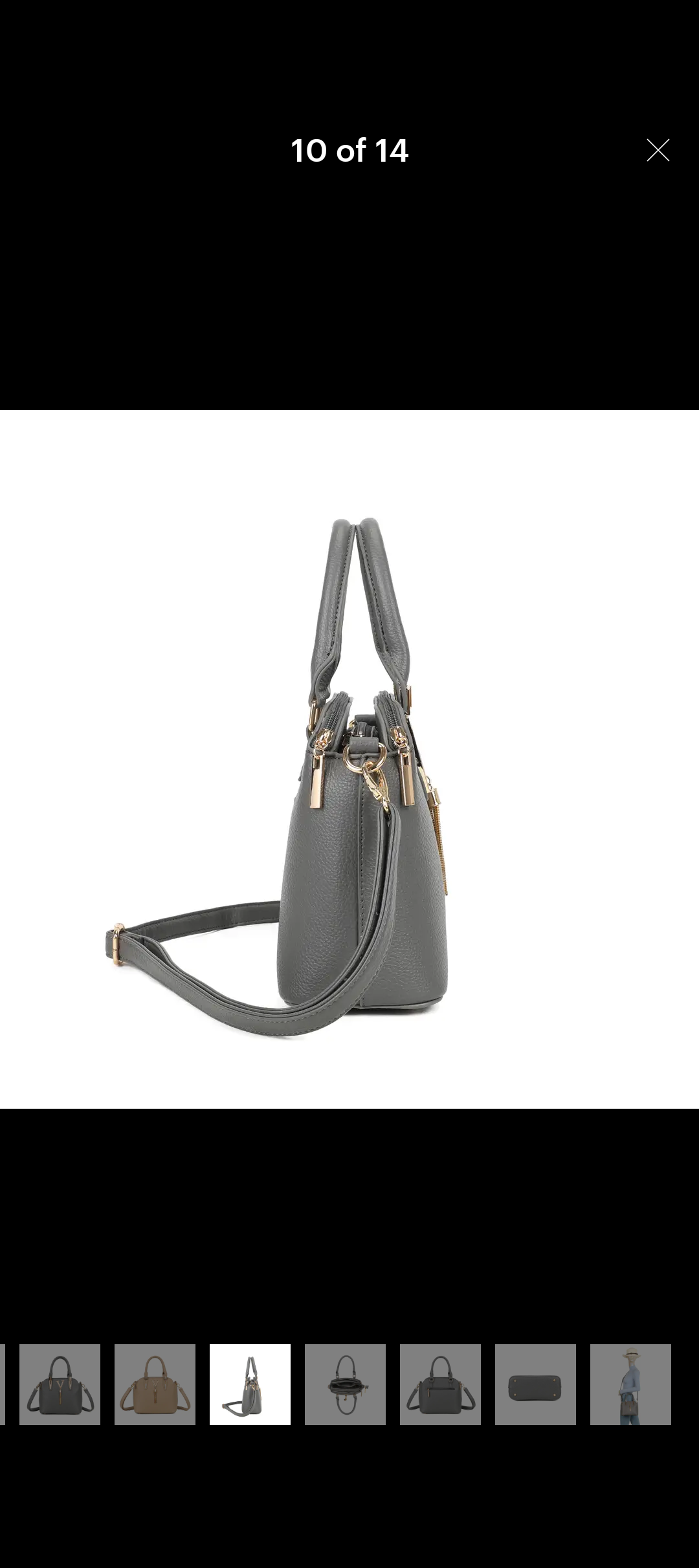 Triple Zip V designer inspired bag