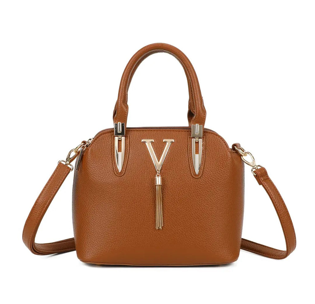 Triple Zip V designer inspired bag