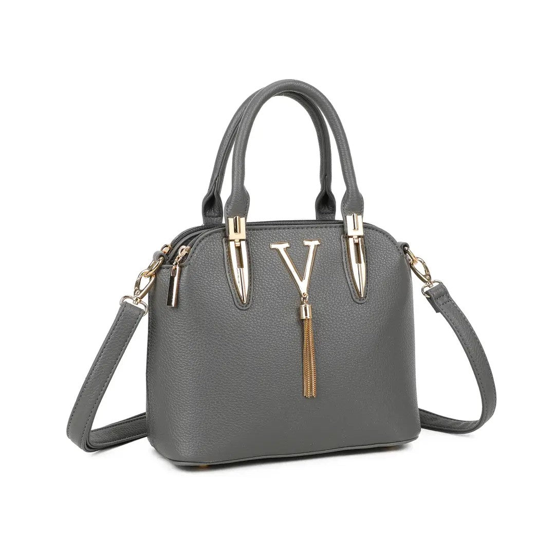 Triple Zip V designer inspired bag