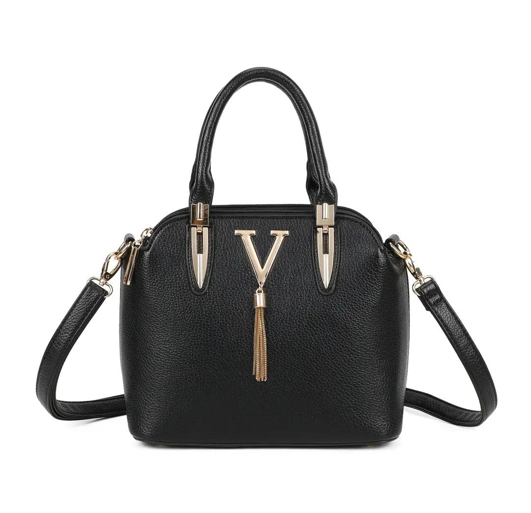 Triple Zip V designer inspired bag